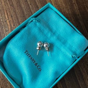 Tiffany and Co. 8mm Silver Beaded Earrings